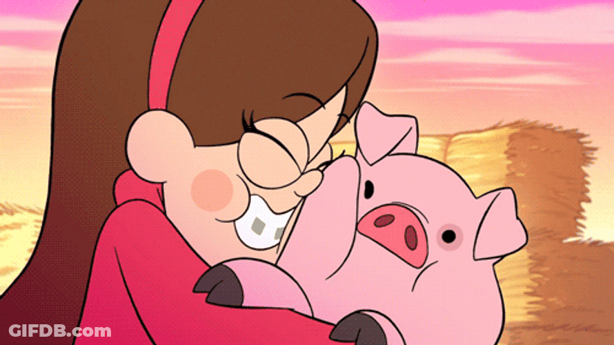 Mabel Loves Waddles Sunset GIF