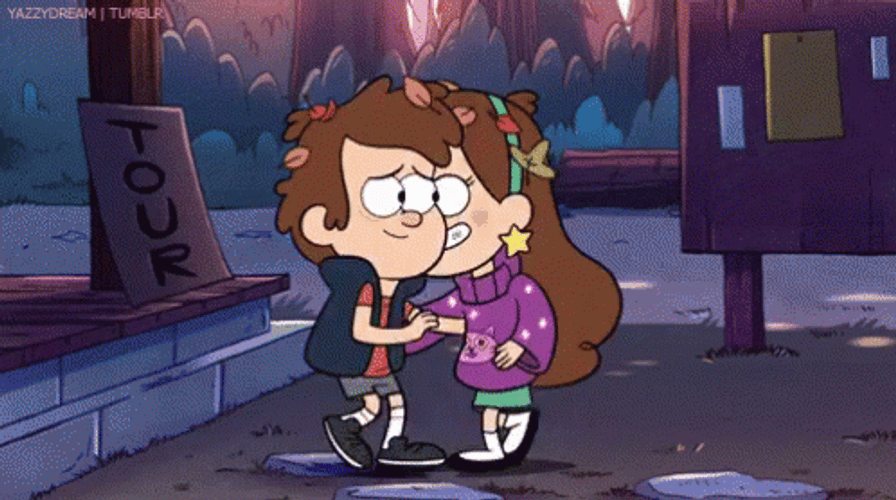 Mabel Pines Dipper Pines Hugging GIF