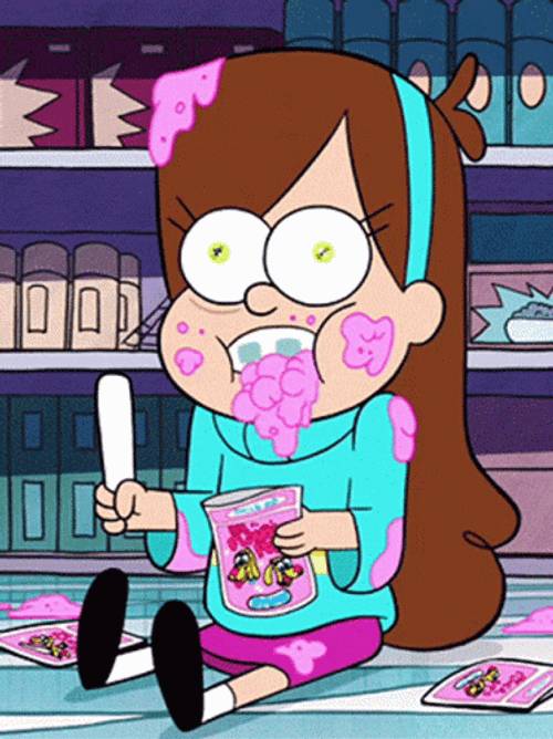 Mabel Pines Messily Eating GIF