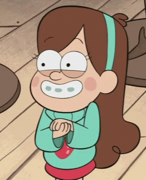Mabel Pines Touching Cheeks GIF