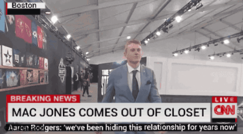 Mac Jones Comes Out Of Closet Aaron Rodgers GIF