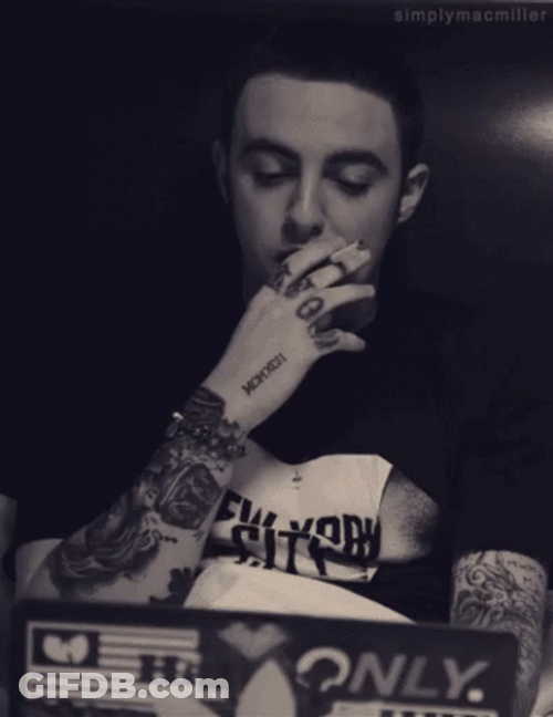 Mac Miller Smoking GIF