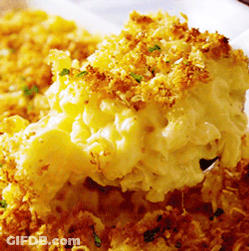 Mac N Cheese With Toppings GIF