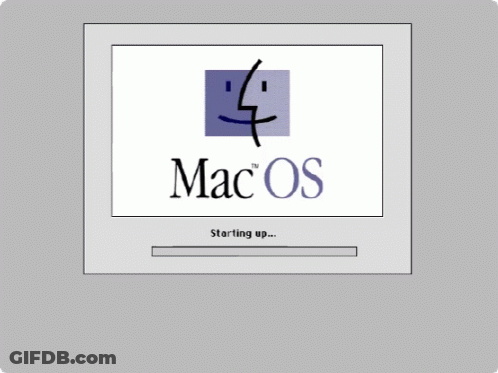 Mac OS Startup Screen With Icons GIF