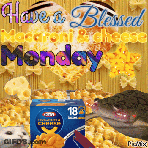 Macaroni And Cheese Have A Blessed Monday GIF