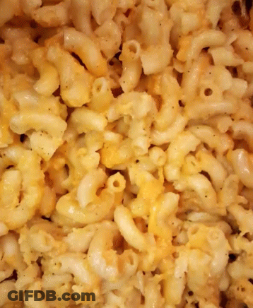 Macaroni And Cheese With Holes GIF