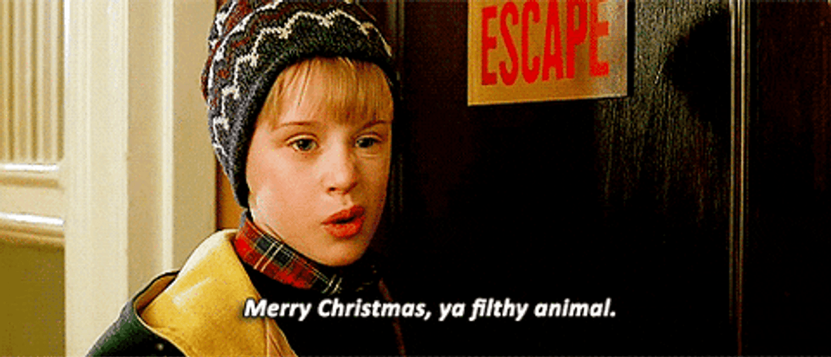 Macaulay Culkin Merry Christmas Buzz Your Girlfriend Woof GIF