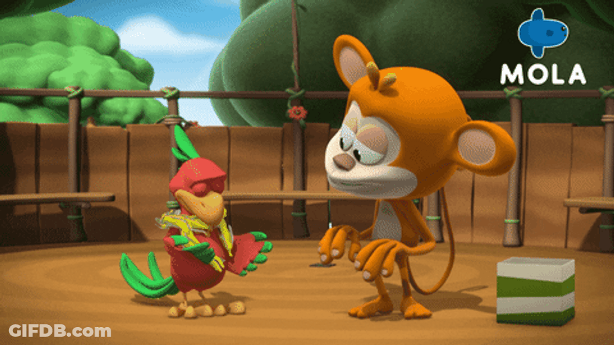 Macaw And Monkey GIF