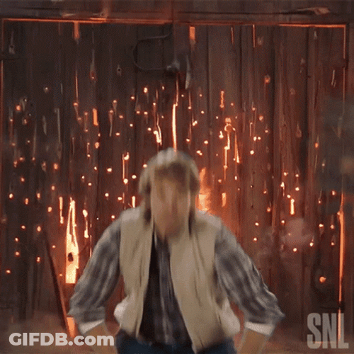 Macgruber Punching With Fire Background GIF