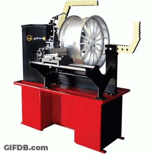 Machine With Wheel Saying Koni GIF