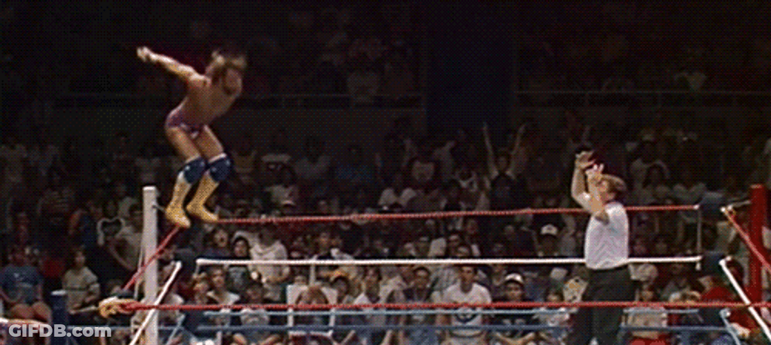 Macho High Touch Down Jump GIF