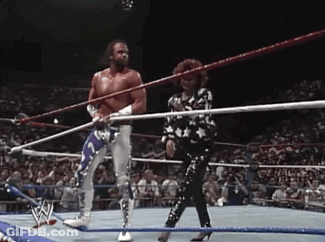 Macho Man Checking Out A Woman GIF