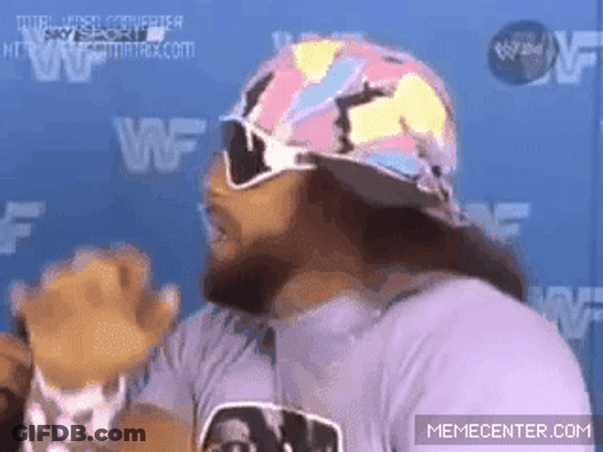Macho Man Funky Interview GIF