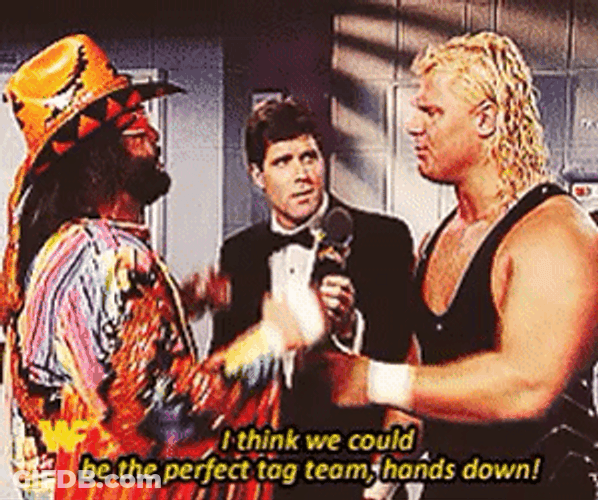 Macho Man Hands Down Opponent GIF