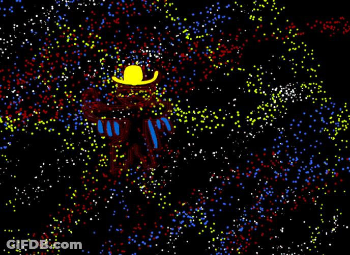 Macho Man Oh Yeah Neon Stick Figure GIF
