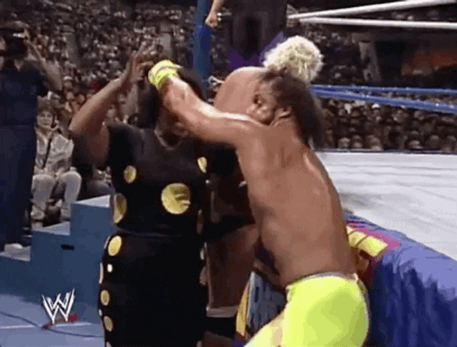 Macho Man Savage Hair Pull Off GIF