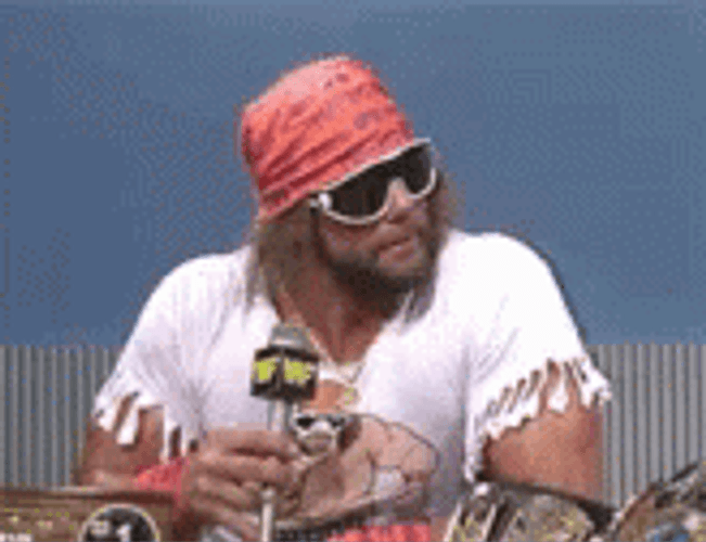 Macho Man Surprised Wow GIF