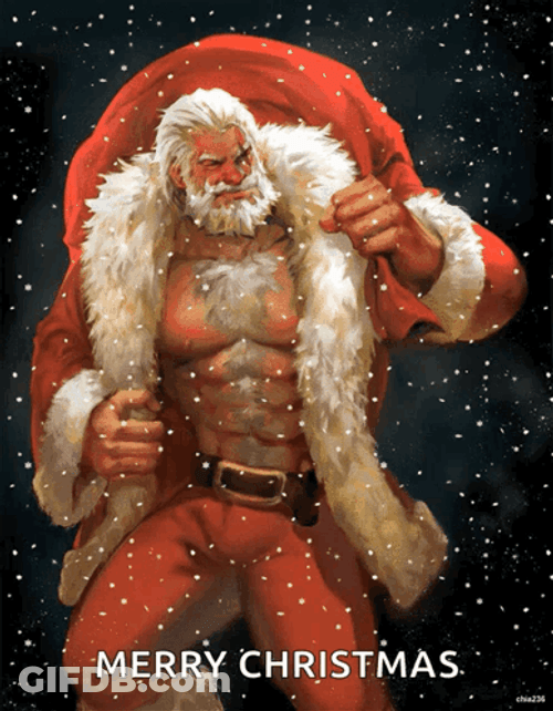 Macho Santa Claus Noel GIF