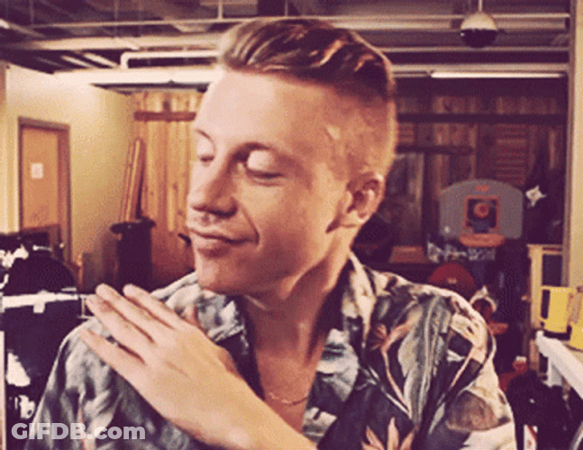 Macklemore Double Shoulder Brush GIF