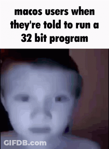 MacOS Users Told To Run 32-Bit Program GIF