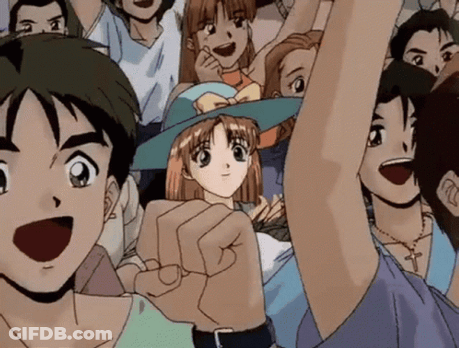 Macross 7 Anime Crow Cheering GIF