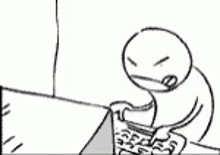 Mad Animated Fast Typing GIF
