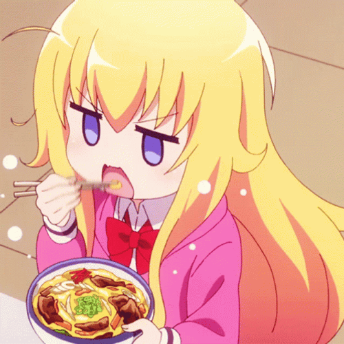 Mad Eating Out Rainbow Bunny GIF