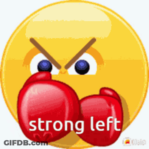 Mad Emoji Punching Action GIF