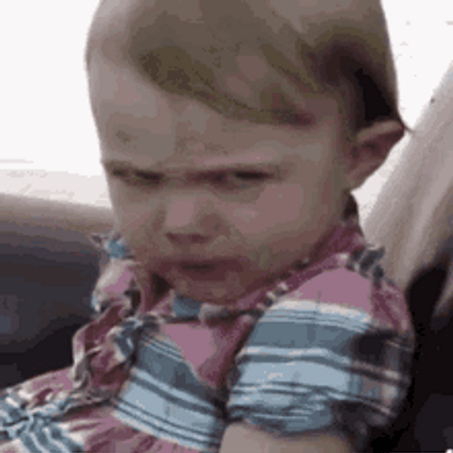 Mad Face Angry Death Stare Girl Eating Car GIF