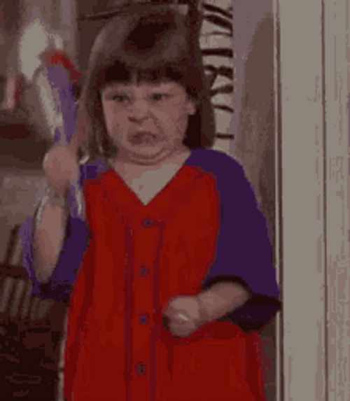 Mad Face Angry Little Girl Shaking Reaction GIF