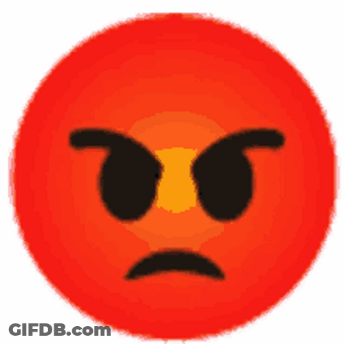Mad Face Angry Red Face Emoji Crossed Eyebrows GIF