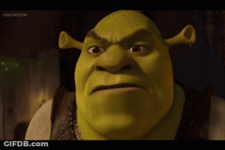 Mad Face Expression Shrek GIF