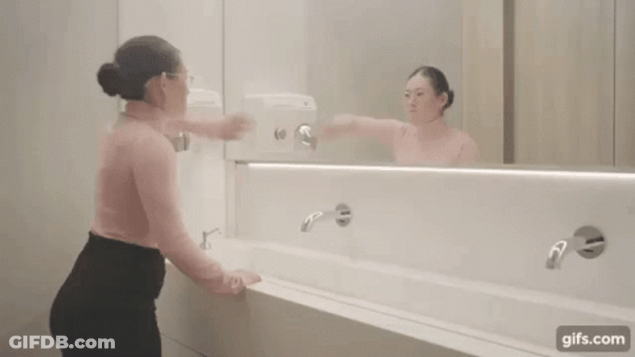 Mad Girl In The Bathroom GIF