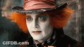 Mad Hatter In Pink Hat And Bow Tie GIF