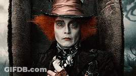 Mad Hatter In Top Hat And Scarf GIF
