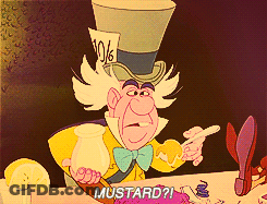 Mad Hatter Pointing Says Mustard GIF
