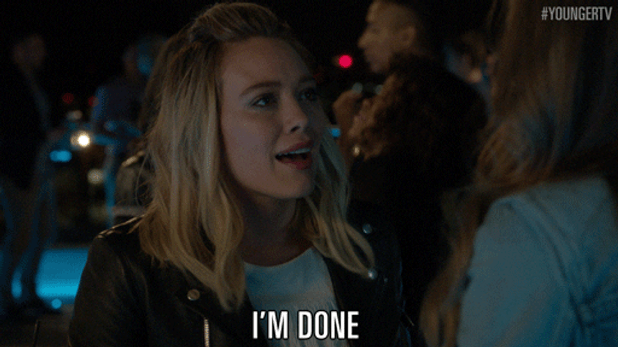 Mad Hilary Duff Is Done GIF