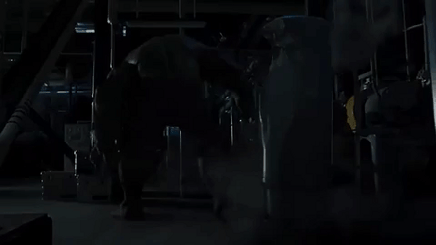 Mad Hulk Running After Black Widow GIF
