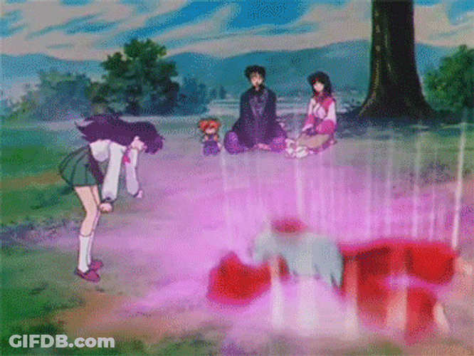Mad Kagome To Inuyasha GIF