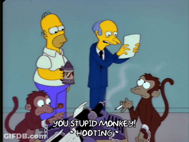 Mad Mr. Buns Monkey Typing GIF