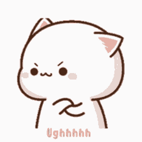 Mad Peach Cat Ughh Reaction GIF