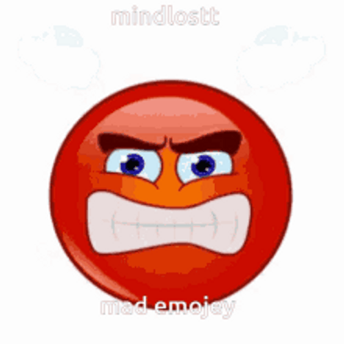 Mad Red Emoji Fuming In Anger GIF