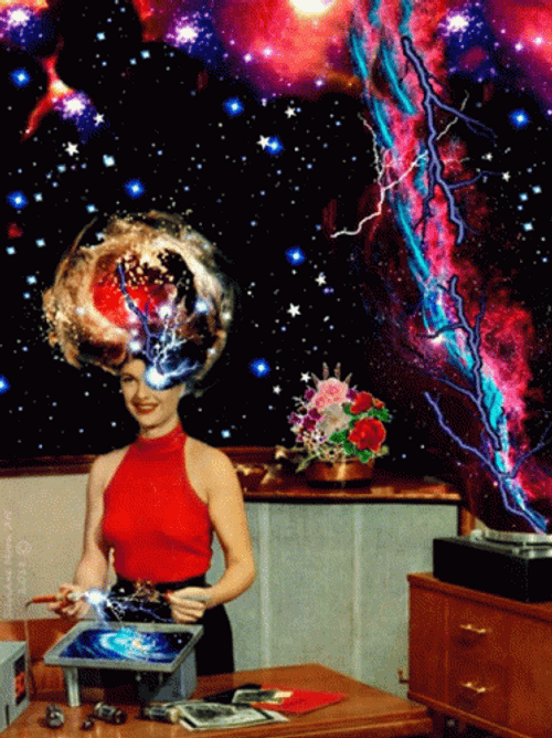 Mad Scientist Star Lightning Galaxy GIF