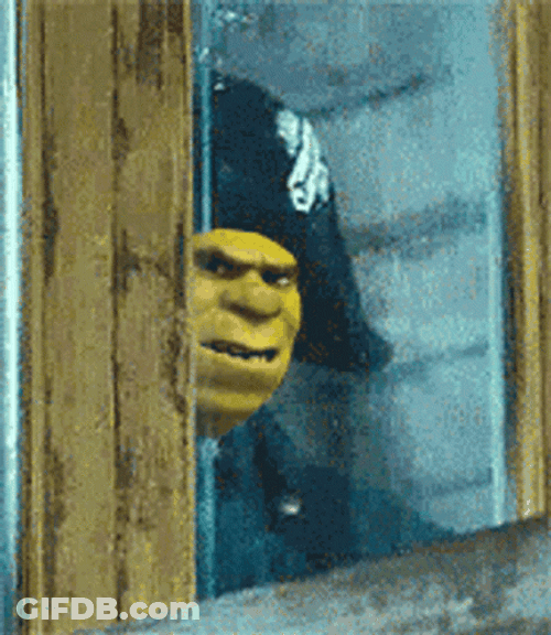 Mad Shrek In Pirate Costume GIF