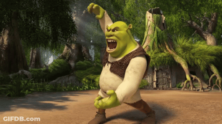 Mad Shrek Making A Monster Pose GIF