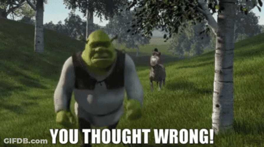 Mad Shrek Moving Away From Donkey GIF