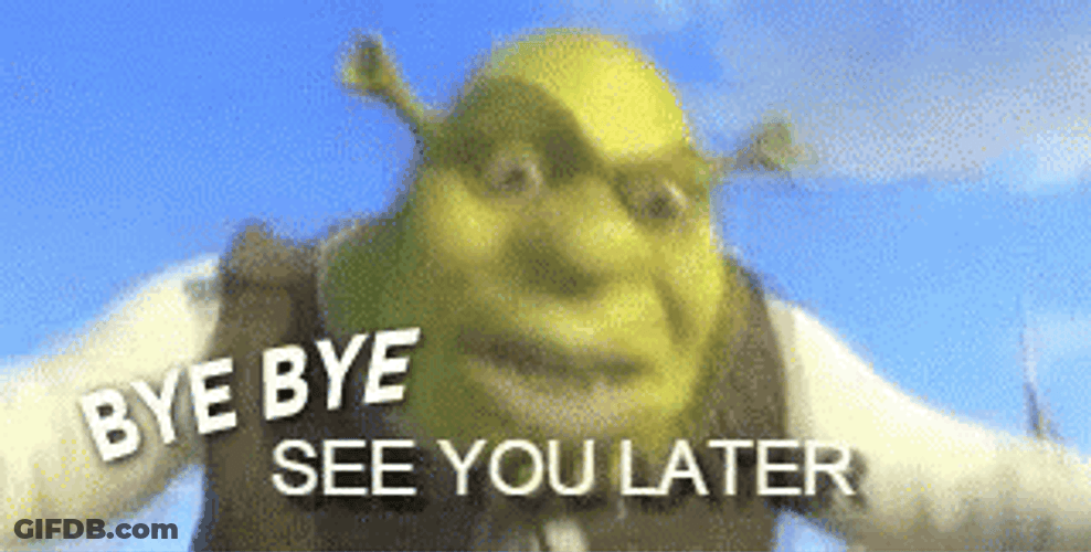 Mad Shrek Saying Good Bye GIF