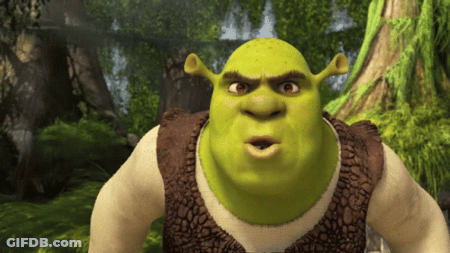Mad Shrek Speaking GIF