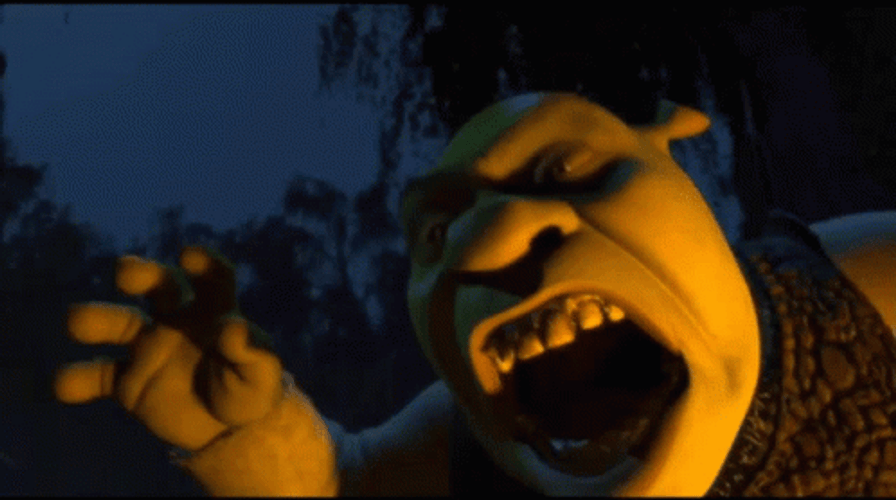 Mad Shrek Yelling GIF