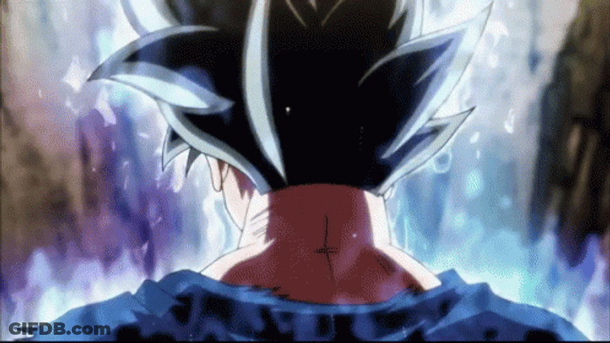 Mad Son Goku Ultra Instinct Saiyan God Form GIF